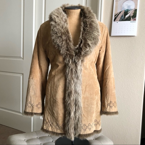 Victoria's Secret Jackets & Blazers - NWOT Leather and Faux Fur Coat M